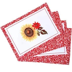 The Lakeside Collection Jacobean Sunflower Set Of 4 Placemats And Runner - Set Of 4 Placemats -The Collective Goods GUEST da0cf8aa 0abd 4a27 a492 cce2d4d3efa7