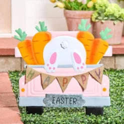 The Lakeside Collection Easter Stake Pink Truck With Bunny Carrots And Happy Easter Sign -The Collective Goods GUEST e147f5a8 ca48 4df5 905e 6e67bdfa0f72