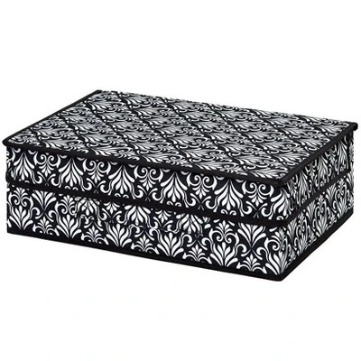 The Lakeside Collection Damask Bedroom Or Closet Storage Bin Organizer - Slim Storage Bin With Lid 4 The Lakeside Collection Damask Bedroom Or Closet Storage Bin Organizer - Slim Storage Bin With Lid - Image 2