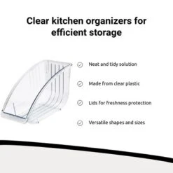 The Lakeside Collection Kitchen Storage Cabinet Pantry Countertop Organizers Clear Plastic - Verticle Plate Holder -The Collective Goods GUEST e20e50f7 1163 4f15 b5e2 b173e0aed784