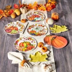 The Lakeside Collection Set Of 4 Appetizer Plates - Fall Leaves -The Collective Goods GUEST e3610b6b b13d 4489 86a0 354036fc4968