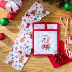 The Lakeside Collection Kitchen Towels Holiday Housewarming Gift Set - Towel & Wooden Spoon Gift Set -The Collective Goods GUEST e82f6f62 36d8 4325 998e 06f00ac040ae