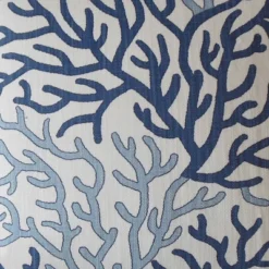 Coral Reef Pattern Square Throw Pillow White/Blue - Pillow Collection