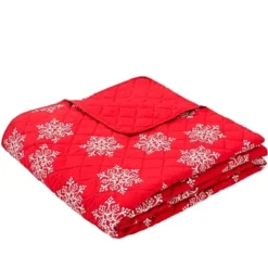 The Lakeside Collection Red Snowflake Quilt Set With Shams - Full/Queen -The Collective Goods GUEST ee0017a6 c750 4dd3 9bc4 f3c8b7b9aa1d