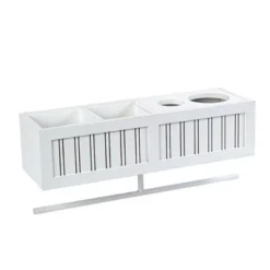 The Lakeside Collection Bathroom Shelf - Wall Shelf With Towel Bar -The Collective Goods GUEST ee972c66 b9b9 4da0 b4c9 01db75905dc8