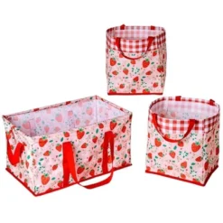 The Lakeside Collection Everyday Storage Bin Set 3 Pc. - Strawberry Field 8 The Lakeside Collection Everyday Storage Bin Set 3 Pc. - Strawberry Field -The Collective Goods GUEST f001f9b7 d28c 48cf 82f4 4dd4080b7d05