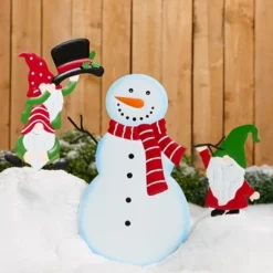 The Lakeside Collection 3-Pc. Gnomes Building A Snowman Stakes 3 Pieces -The Collective Goods GUEST f2f311c8 e50c 4e68 95b2 fc789bf8e322