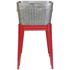 The Lakeside Collection Planter Beverage Tub Two In One Galvanized With Bottle Opener -The Collective Goods GUEST f5798651 05c7 4c30 8ed6 96da48872b4f