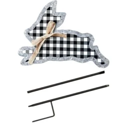 The Lakeside Collection Galvanized Gingham Bunny Stakes -The Collective Goods GUEST f67b2051 ec73 4542 abf8 36234196e888