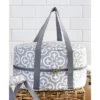 The Lakeside Collection Carrier For Casserole Or Slow Cooker - Gray Damask Slow Cooker