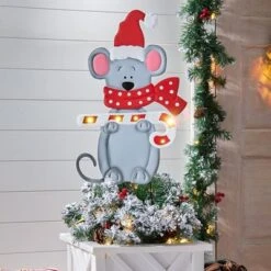 The Lakeside Collection Christmas Mouse Garden Stake With Lighted LED Candy Cane -The Collective Goods GUEST f9dd17d7 ef60 4d6e bb2a 4ab907c26e15