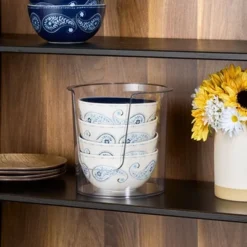 The Lakeside Collection Clear Kitchen Organizers - Clear 8" Bowl Holder -The Collective Goods GUEST fe5908c0 9052 4b96 988c 0a9a0640361a